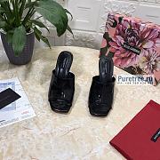 D&G | Black Patent Leather Mules - 7.5cm - 3