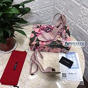 D&G | Light Pink Calfskin Nappa Sandals With DG Heel - 10.5cm - 4