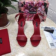 D&G | Red Calfskin Nappa Sandals With DG Heel - 10.5cm - 5