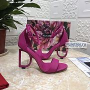 D&G | Pink Calfskin Nappa Sandals With DG Heel - 10.5cm - 5