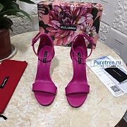 D&G | Pink Calfskin Nappa Sandals With DG Heel - 10.5cm - 3