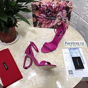D&G | Pink Calfskin Nappa Sandals With DG Heel - 10.5cm - 2