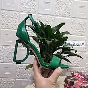 D&G | Green Calfskin Nappa Sandals With DG Heel - 10.5cm - 6