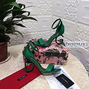 D&G | Green Calfskin Nappa Sandals With DG Heel - 10.5cm - 5