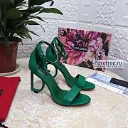 D&G | Green Calfskin Nappa Sandals With DG Heel - 10.5cm - 4