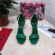 D&G | Green Calfskin Nappa Sandals With DG Heel - 10.5cm - 3