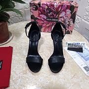 D&G | Black Calfskin Nappa Sandals With DG Heel - 10.5cm - 5