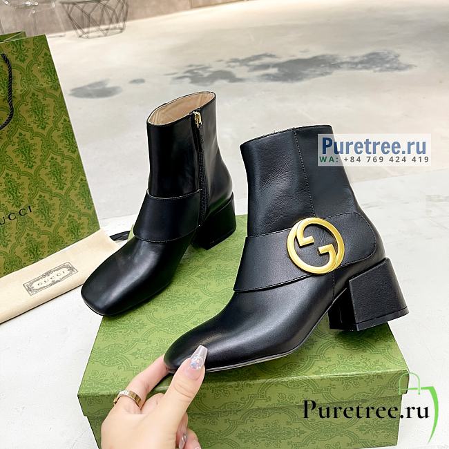 GUCCI | Blondie Ankle Boot Black Leather - 5.5cm - 1