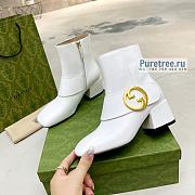 GUCCI | Blondie Ankle Boot White Leather - 5.5cm - 1