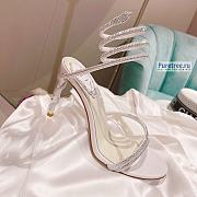 Rene Caovilla | Margot Swarovski White Sandal Jewel - 10.5cm - 1