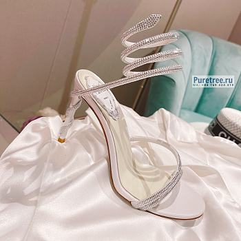 Rene Caovilla | Margot Swarovski White Sandal Jewel - 10.5cm