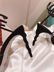 Rene Caovilla | Margot Swarovski Black Sandal Jewel - 10.5cm - 3