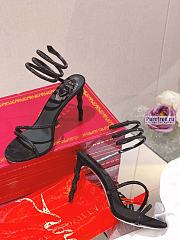 Rene Caovilla | Margot Swarovski Black Sandal Jewel - 10.5cm - 2