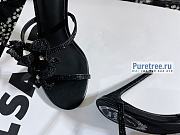 Rene Caovilla | High Sandals With Flowers Floriane Black - 10.5cm - 6