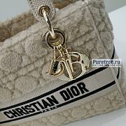 DIOR | Lady D-lite Medium Bag Beige Cannage Shearing - 24 x 20 x 11cm - 5