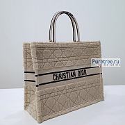 DIOR | Large Dior Book Tote Beige Cannage Shearling - 42cm - 6