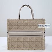 DIOR | Large Dior Book Tote Beige Cannage Shearling - 42cm - 4