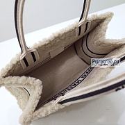 DIOR | Small Dior Book Tote Beige Cannage Shearling - 26.5cm - 5