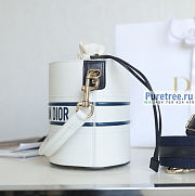 Small Dior Vibe Bucket Bag White Smooth Calfskin 14x18x14 cm - 2