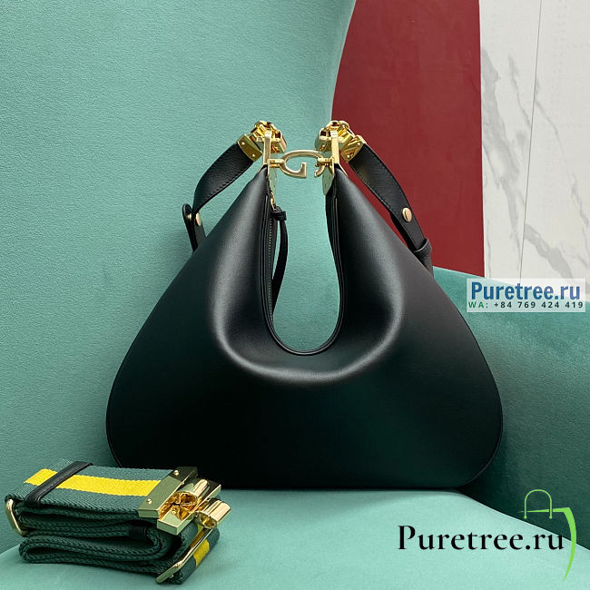GUCCI | Attache Large Shoulder Bag Black Leather - 35 x 30 x 4.5 cm - 1