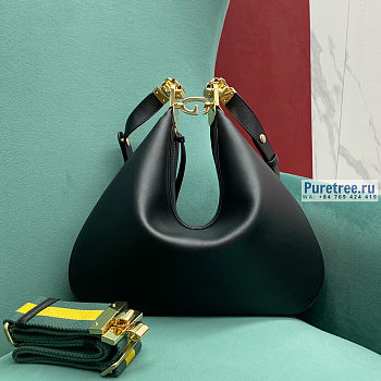 GUCCI | Attache Large Shoulder Bag Black Leather - 35 x 30 x 4.5 cm