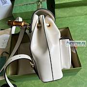 GUCCI | Bamboo Small Backpack White 702101 size 22x22x7 cm - 6