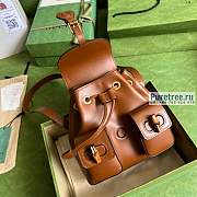 GUCCI | Bamboo Small Backpack Brown 702101 size 22x22x7 cm - 2