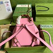 GUCCI | Bamboo Small Backpack Pink 702101 size 22x22x7 cm - 2