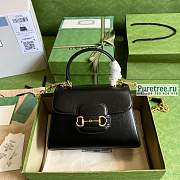 GUCCI | Horsebit 1955 Mini Bag Black Leather 703848 size 22x16x10.5 cm - 1