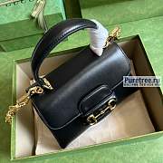 GUCCI | Horsebit 1955 Mini Bag Black Leather 703848 size 22x16x10.5 cm - 4