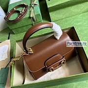 GUCCI | Horsebit 1955 Mini Bag Brown Leather 703848 size 22x16x10.5 cm - 3