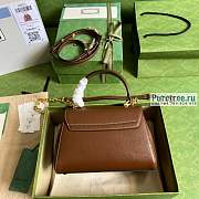 GUCCI | Horsebit 1955 Mini Bag Brown Leather 703848 size 22x16x10.5 cm - 4