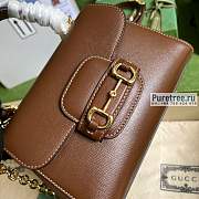 GUCCI | Horsebit 1955 Mini Bag Brown Leather 703848 size 22x16x10.5 cm - 5