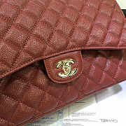 CHANEL | Caviar Leather Flap Bag Red with Gold/Silver Hardware 33cm - 6