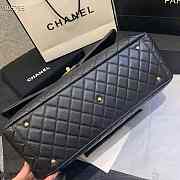 CHANEL | Large Classic Flap Travel Bag Black Caviar Gold Hardware 46cm - 5
