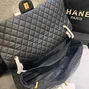 CHANEL | Large Classic Flap Travel Bag Black Caviar Gold Hardware 46cm - 6