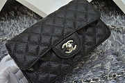 CHANEL | Caviar Leather Flap Bag With Gold/Silver Hardware Black 20cm - 6