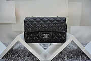 CHANEL | Lambskin Leather Flap Bag With Gold/Silver Hardware Black 20cm - 5