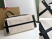 BURBERRY | Medium Logo Print Canvas Tote Bag Ivory/Black size 35x15x31 cm - 3