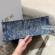 DIOR | Large Book Tote  Denim Blue Dior Brocart Motif 42x18x35 cm - 3
