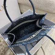 DIOR | Medium Book Tote Denim Blue Dior Brocart Motif 36x18x28 cm - 2