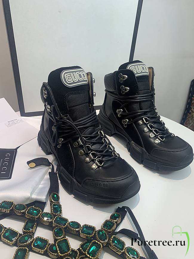 Gucci Black Sneakers - 1