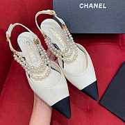 Chanel White Flats - 2