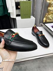 Gucci Men's Leather Horsebit Loafer With Web - 5