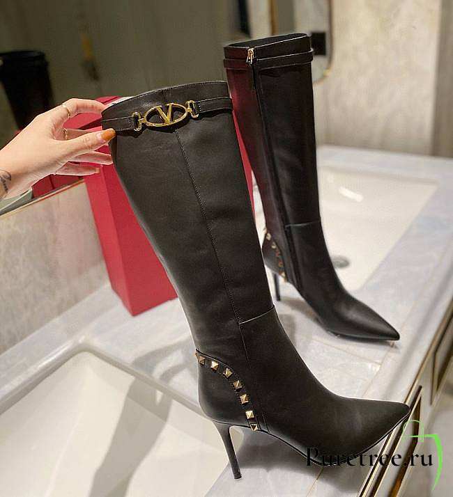 Valentino High Black Boot - 1