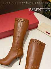Valentino High Brown Boot - 5