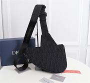 DIOR Saddle Bag Black Dior Oblique Jacquard 20 x 28.6 x 5 cm - 5