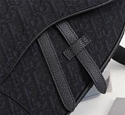 DIOR Saddle Bag Black Dior Oblique Jacquard 20 x 28.6 x 5 cm - 2
