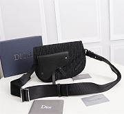 DIOR | Saddle Pouch Black Dior Oblique Jacquard 24×17.5×5 cm - 1