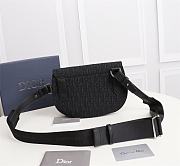 DIOR | Saddle Pouch Black Dior Oblique Jacquard 24×17.5×5 cm - 4
